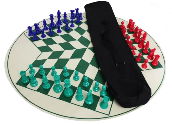 Picture of Three-player chess set (green board)
