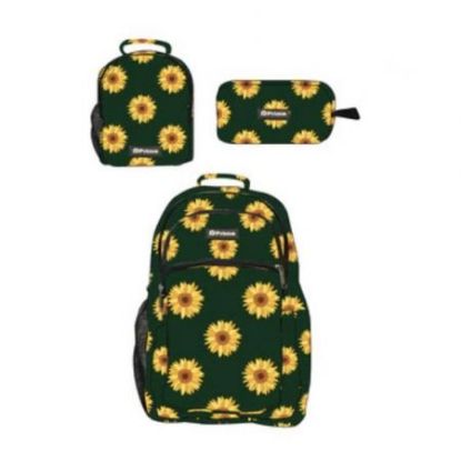 Picture of Backpack 17 inch - Flowers + lunch bag + pencil bag