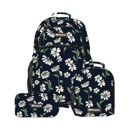 Picture of Backpack 17 inch - Flowers 2 + lunch bag + pencil bag