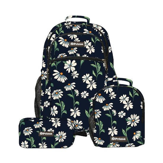 Picture of Backpack 17 inch - Flowers 2 + lunch bag + pencil bag